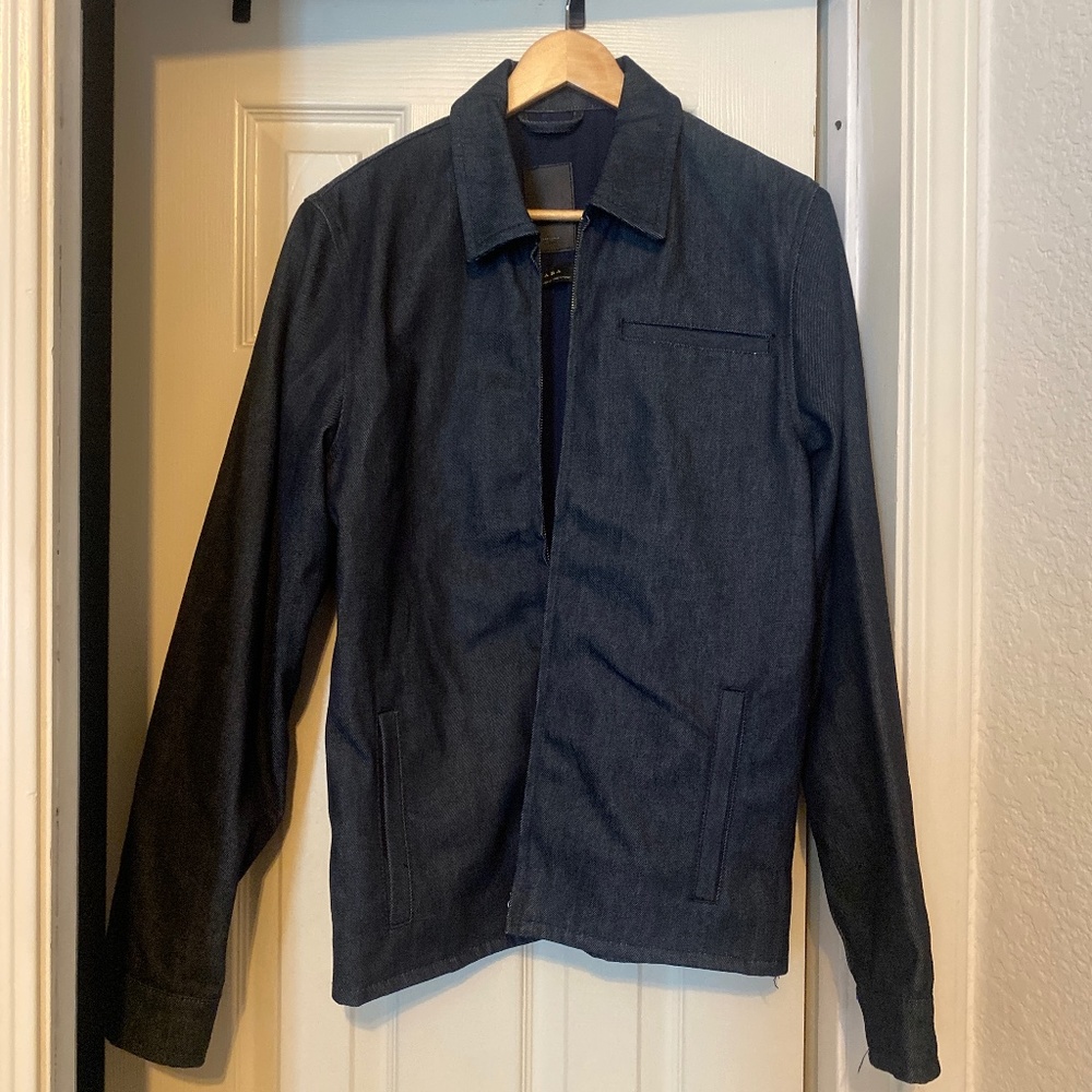 Zara Dark Jean Zip Up Jacket - M - Perfect Condition